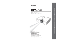 Yamaha DPX-530 - Owners Manual 